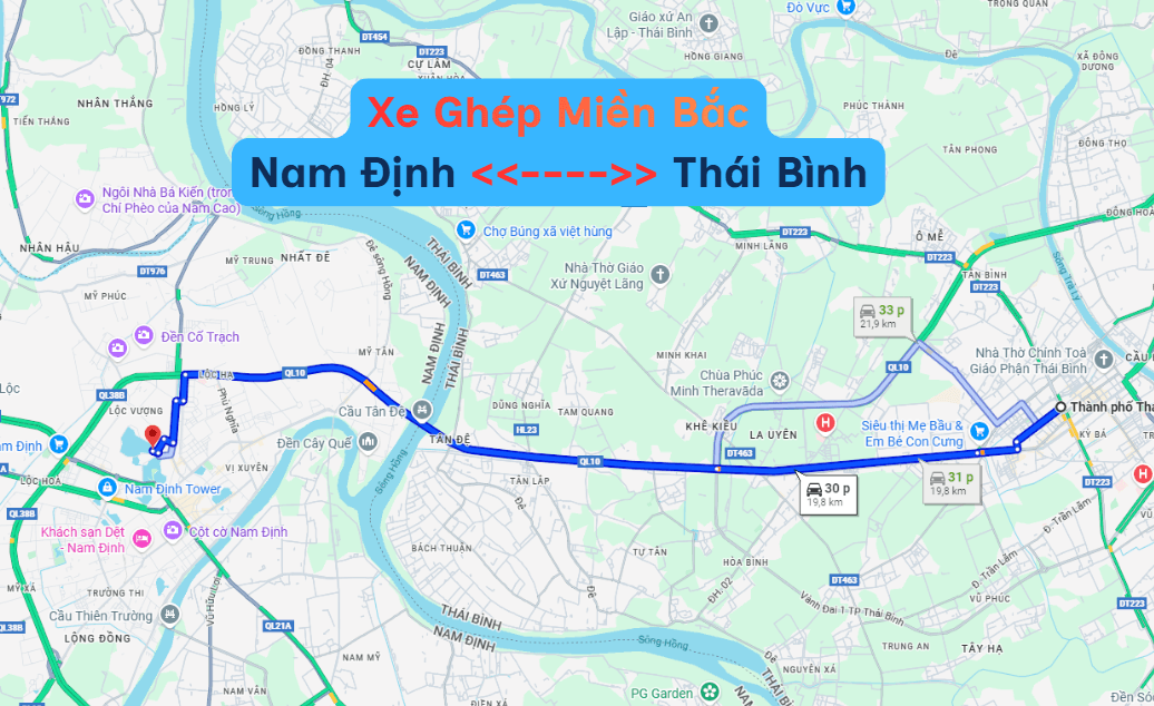 Xe Ghép Nam Định - Thái Bình: Gần Gũi, Tiện Ích, Giá Cạnh Tranh